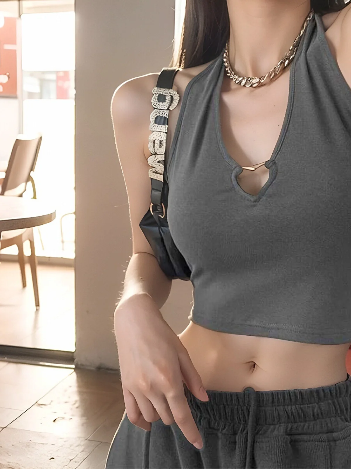 Брендовая женская одежда со скидкой летняя Pure Desire Sle Gyaru майка с подвесным