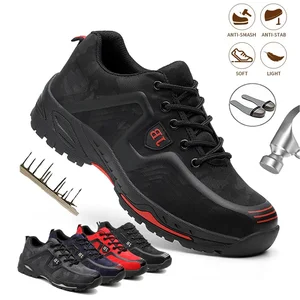 Safety Work Shoes Men Steel Toe Cap Puncture-Proof Indestructible Work Boots Wear-resistant Man Sneakers Welding shoes