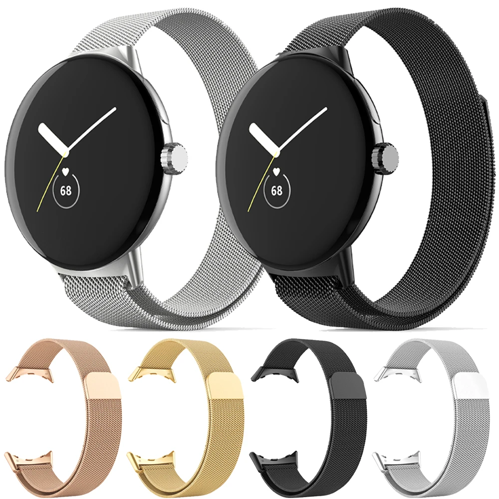 No Gaps Classic Buckle Metal Stainless Steel Strap for Google Pixel Watch band forPixel Watch Bracelet Replacement Watchband