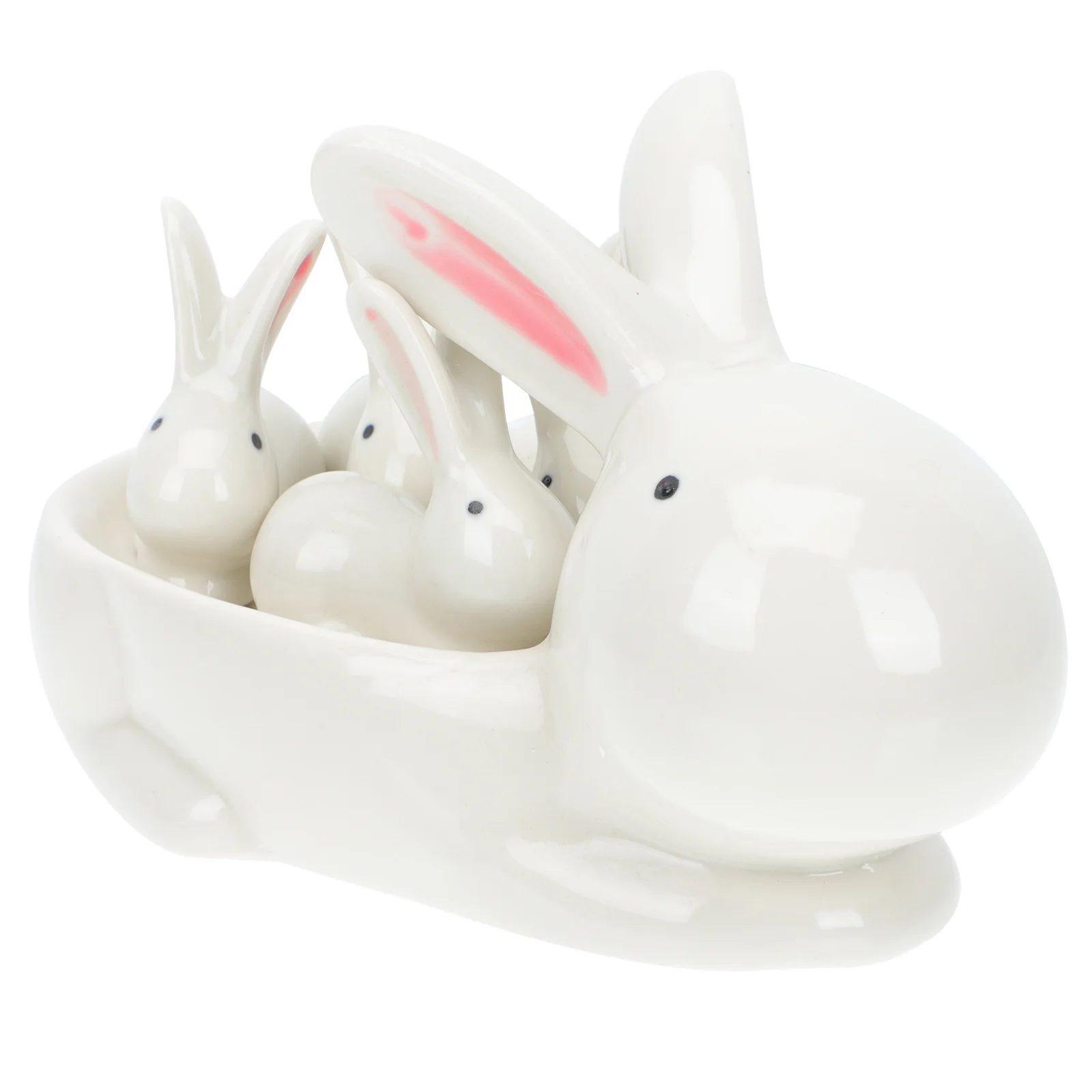 

1 Set of Creative Chopstick Racks Hand-painted Rabbit Ornaments Seasoning Holder