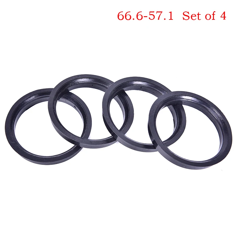 

4Pcs 66.6-57.1mm Plastic Wheel Bore Center Collar Hub Centric Ring