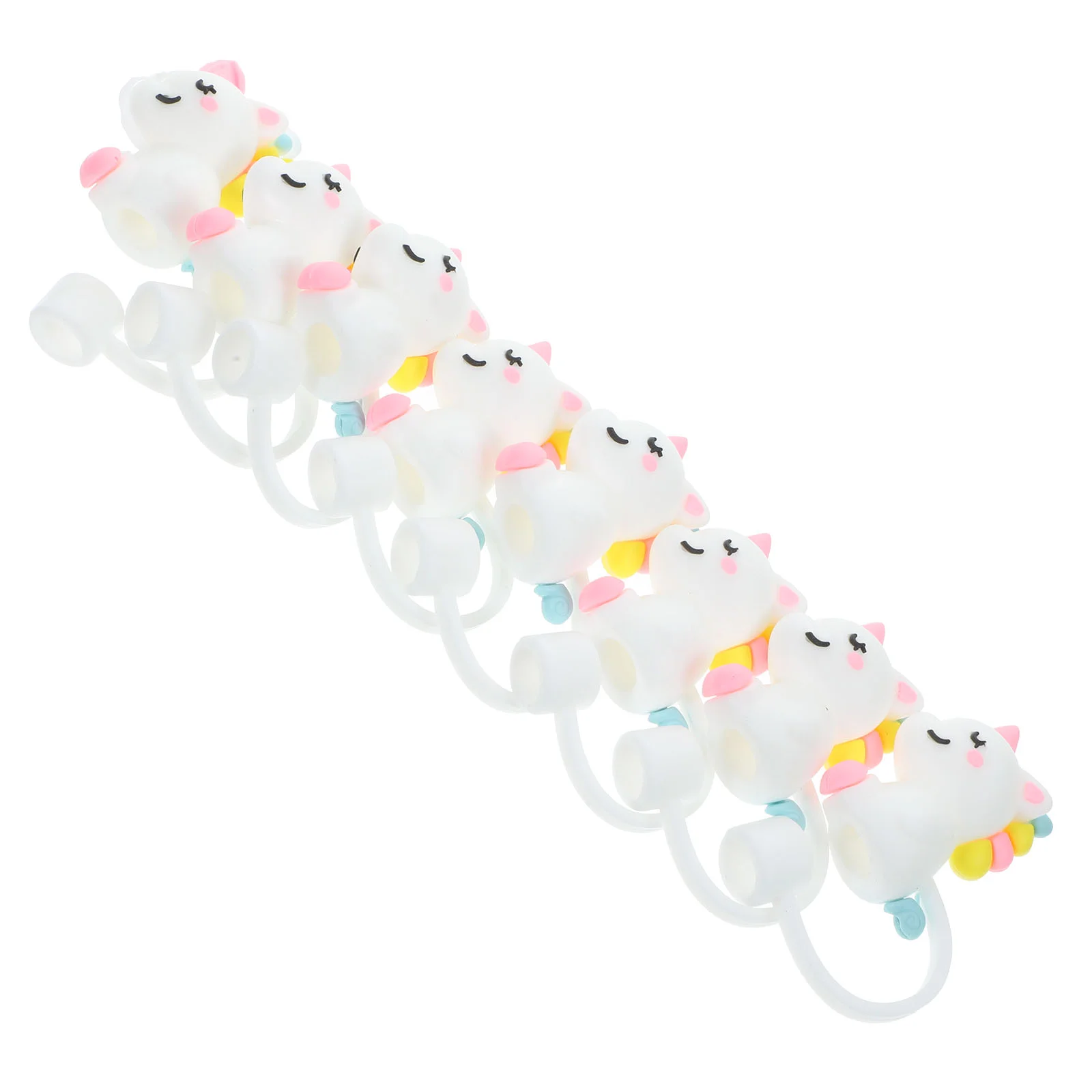 

8 Pcs Unicorn Straw Plugs Dust Reusable Drinking Tips Silicone Cap Covers Silica Gel Protector Straws Tumblers