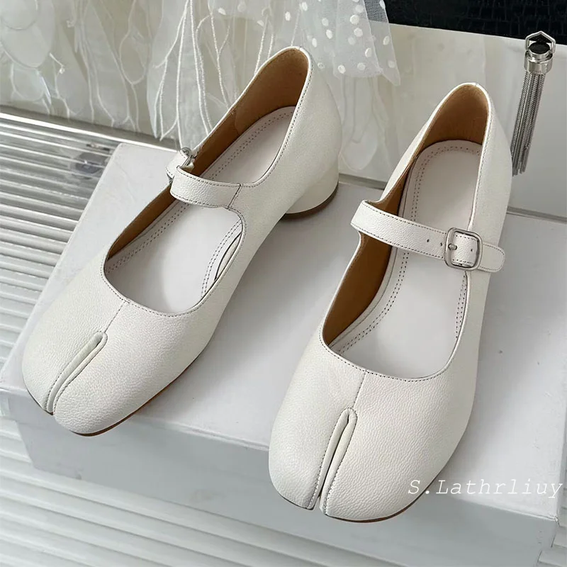 Весенне-осенние балетки на мягкой подошве туфли из натуральной кожи плоской