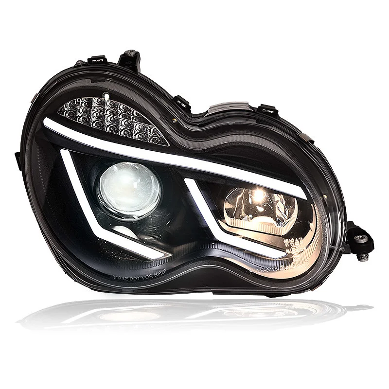 Фара в сборе для Mercedes-Benz C-class W203 2000-2006 LED DRL Светодиодные линзы ближнего света