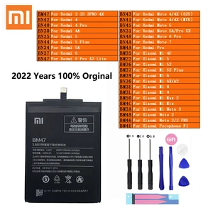 xiaomi original redmi hongmi note mi max 2 a2 3 3s 4 4a 4c 4x mix 5 5a 5x 5s 6 6x 7 8 9 lite plus pro pocophone f1 phone battery free global shipping