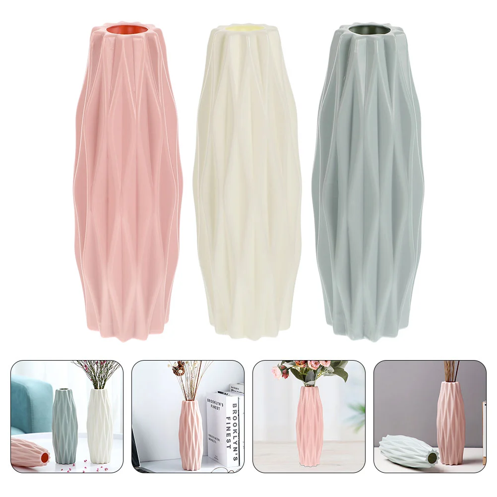 

3pcs Decorative Modern Floral Vase Modern Glass Vase Water Vase Porcelain Flower Vase Table Vase Dry Flower Vase Home decor