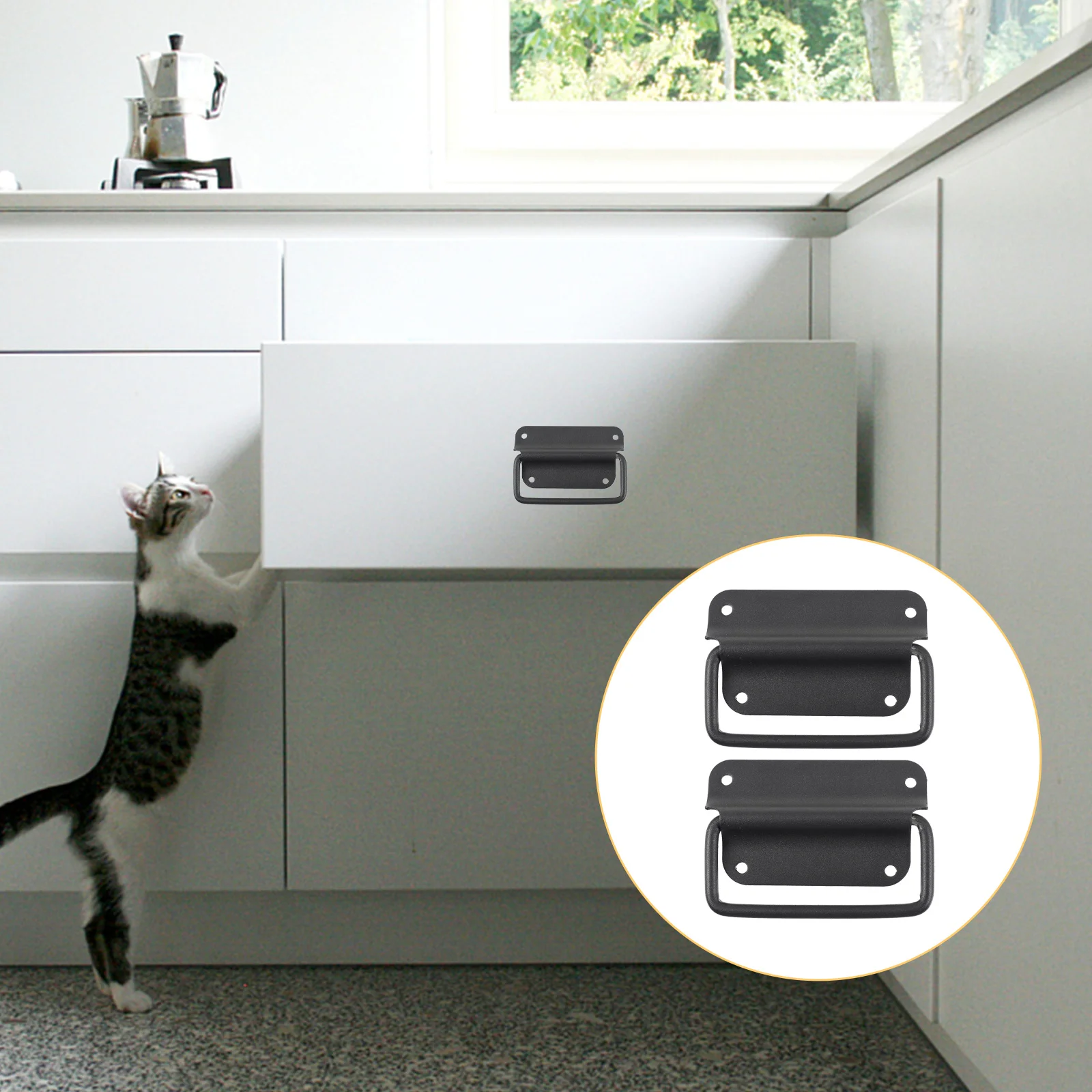 

Handle Cabinet Alloy Door Pullknobslifting Box Ringwooden Knob Handlessuitcase Trunk Foldable