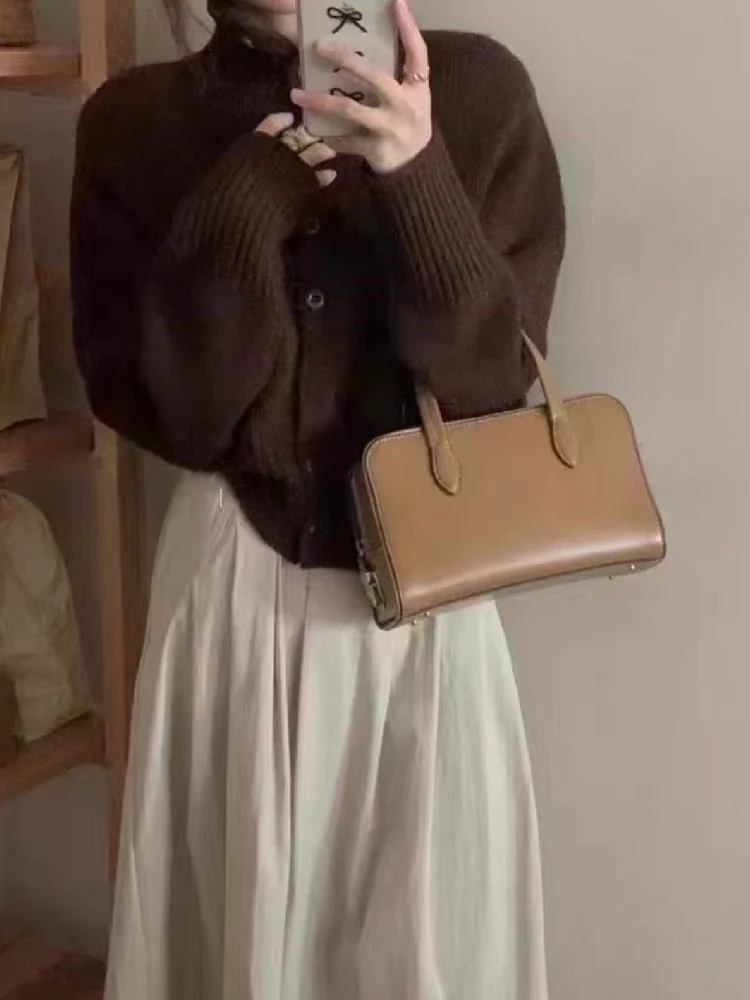 Большие размеры Ngwdlife French sle новый кардиган с высоким воротником женский