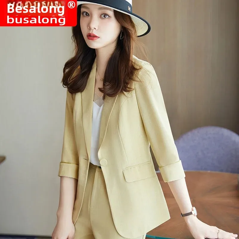 2024 новый женский профессиональный деловой костюм в западном стиле со средними