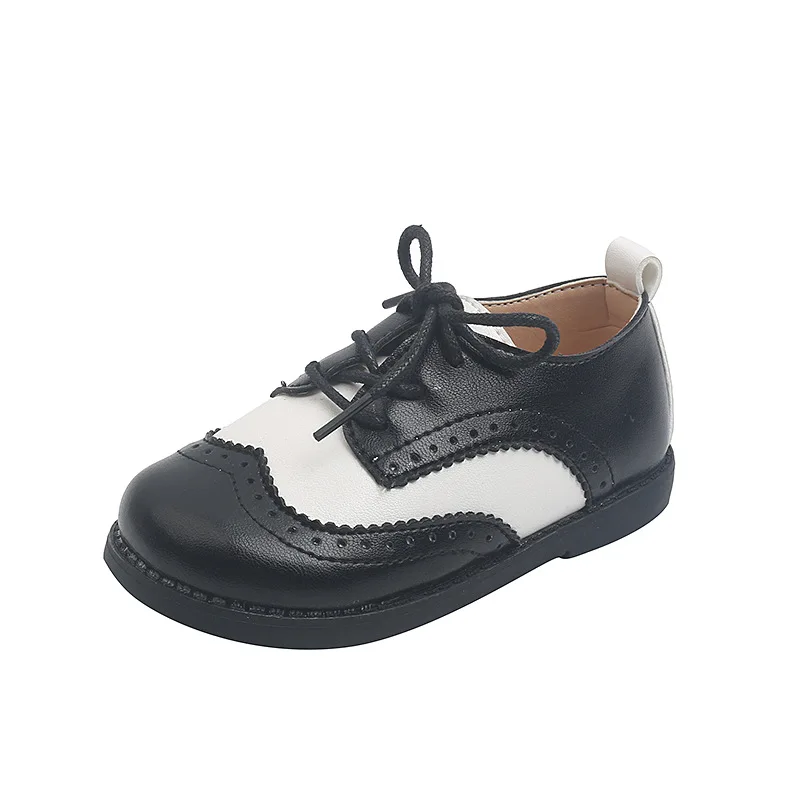 

New British Style Fashion Children Casual Leather Shoes 2022 New Style Foreign Soft Sole Boys Single Shoes Toddler Shoes Hot