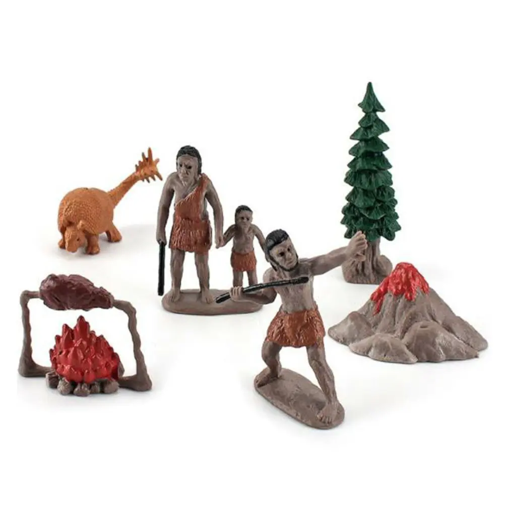 

Kids Simulation Primeval Forest Hunting Scene Model Animals Set Figurine Miniature Lovely Figure Educational Kids Toys Gift