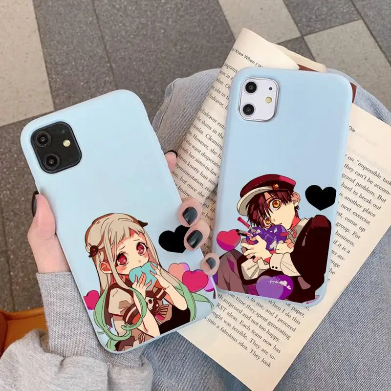 

YNDFCNB Toilet-Bound Hanako Kun Phone Case Soft Solid Color for iPhone 11 12 13 mini pro XS MAX 8 7 6 6S Plus X XR