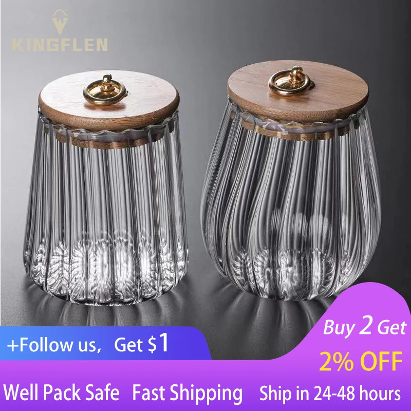 

Деревянная крышка, стандартные кухонные бутылки для хранения, контейнер для продуктов, зерна, банка для чая Pu'er, кофейные зерна, конфеты, бан...