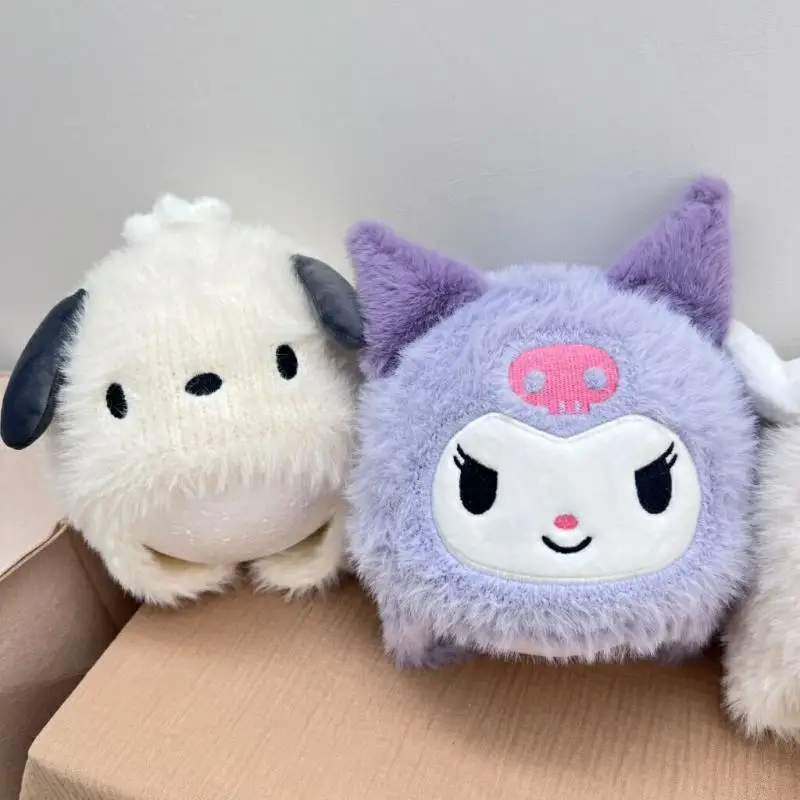 Sanrio Hello Kitty Kuromi зимняя мелодия теплая вязаная детская шапка Cinnamoroll мягкая плюшевая