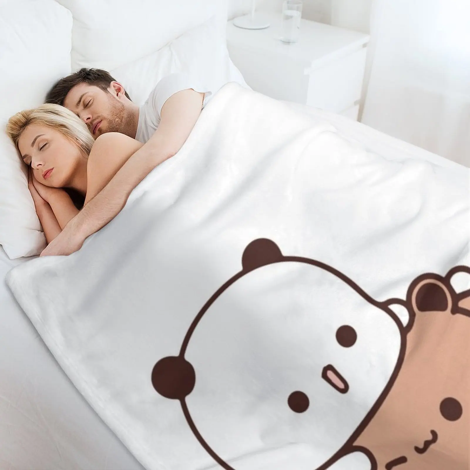 Одеяло с воздушным шаром Медведь и панда Бубу Дуду фланелевые идеи подарков на