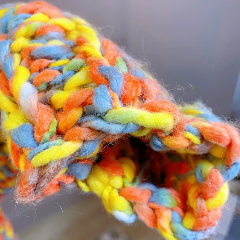 Женский яркий кардиган ручной работы Вязаный топ на зиму новинка 2023 года в Y2k