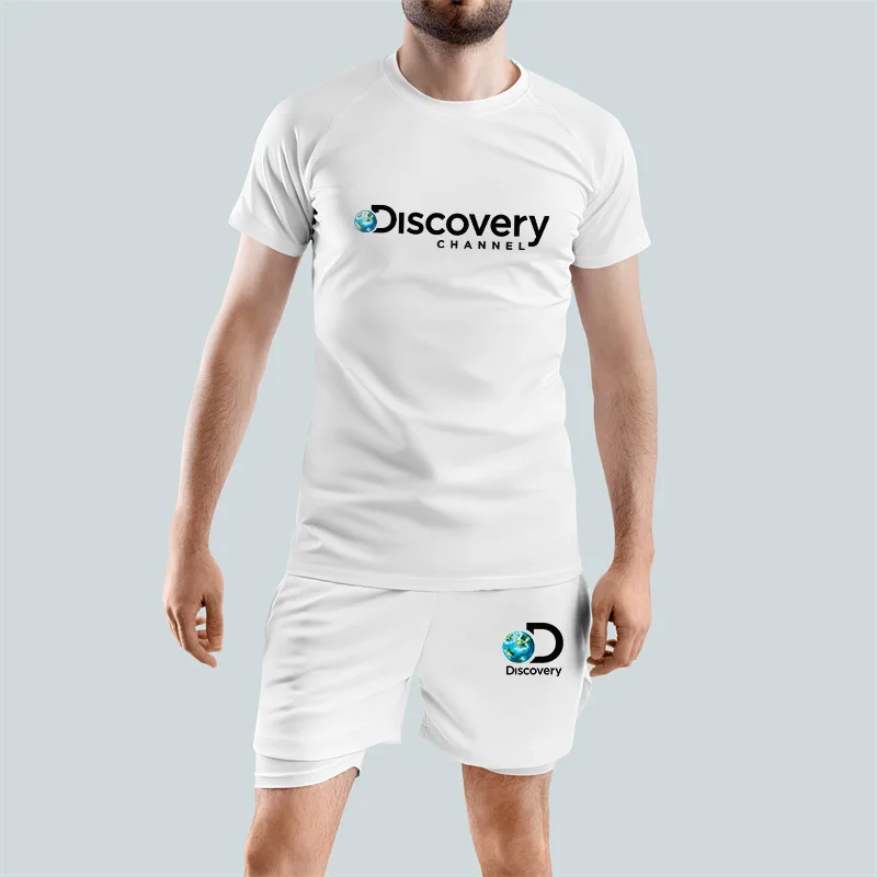 

Костюм спортивный мужской летний из дышащей футболки и шорт