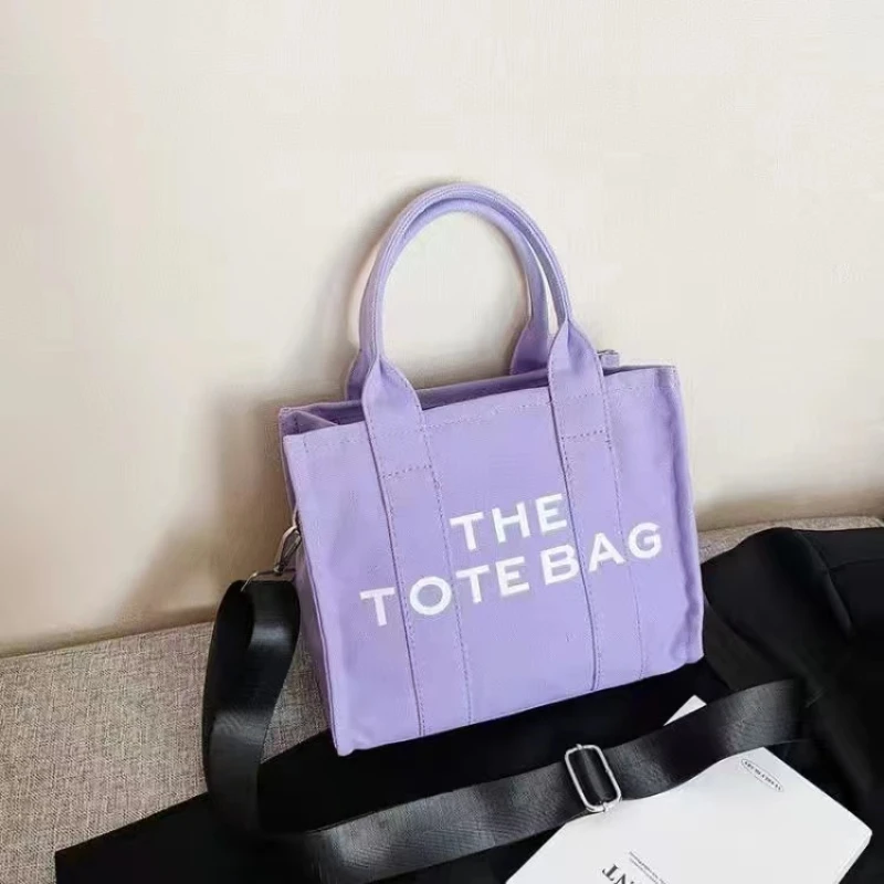 WINNIE Woman Canvas Handbag Casual Messenger Shoulder Women Tote Bag Black Blue Large Capacity Luxury Shopping Bag Zipper