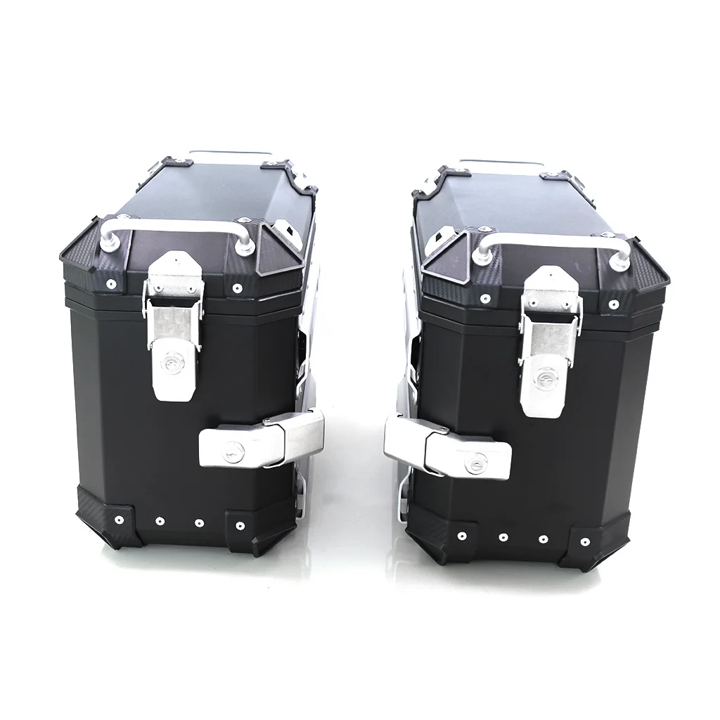 

Universal Waterproof Aluminum Toolbox Motorcycle Trunk Left Right Side Box Luggage Pannier Cargo Tool Box Storage