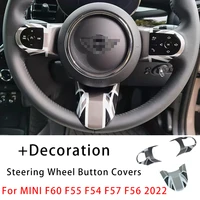 2021 2022 1 5t union jack steering wheel panel multimedia button cover for mini cooper f60 f55 f54 f57 f56 sticker accessories
