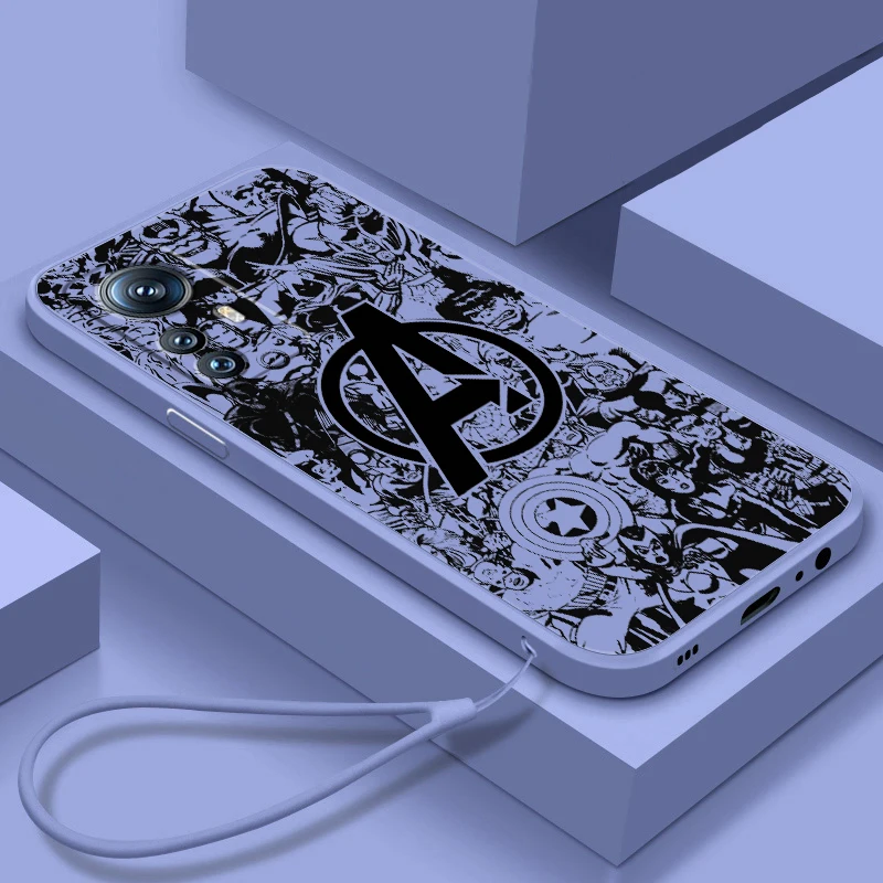 

Phone Case For Xiaomi Mi 13 12S 12 12X 12T 11i 11T 11 10 10S 10T Pro Lite Ultra 5G Avengers Marvel Cool Comics Liquid Rope