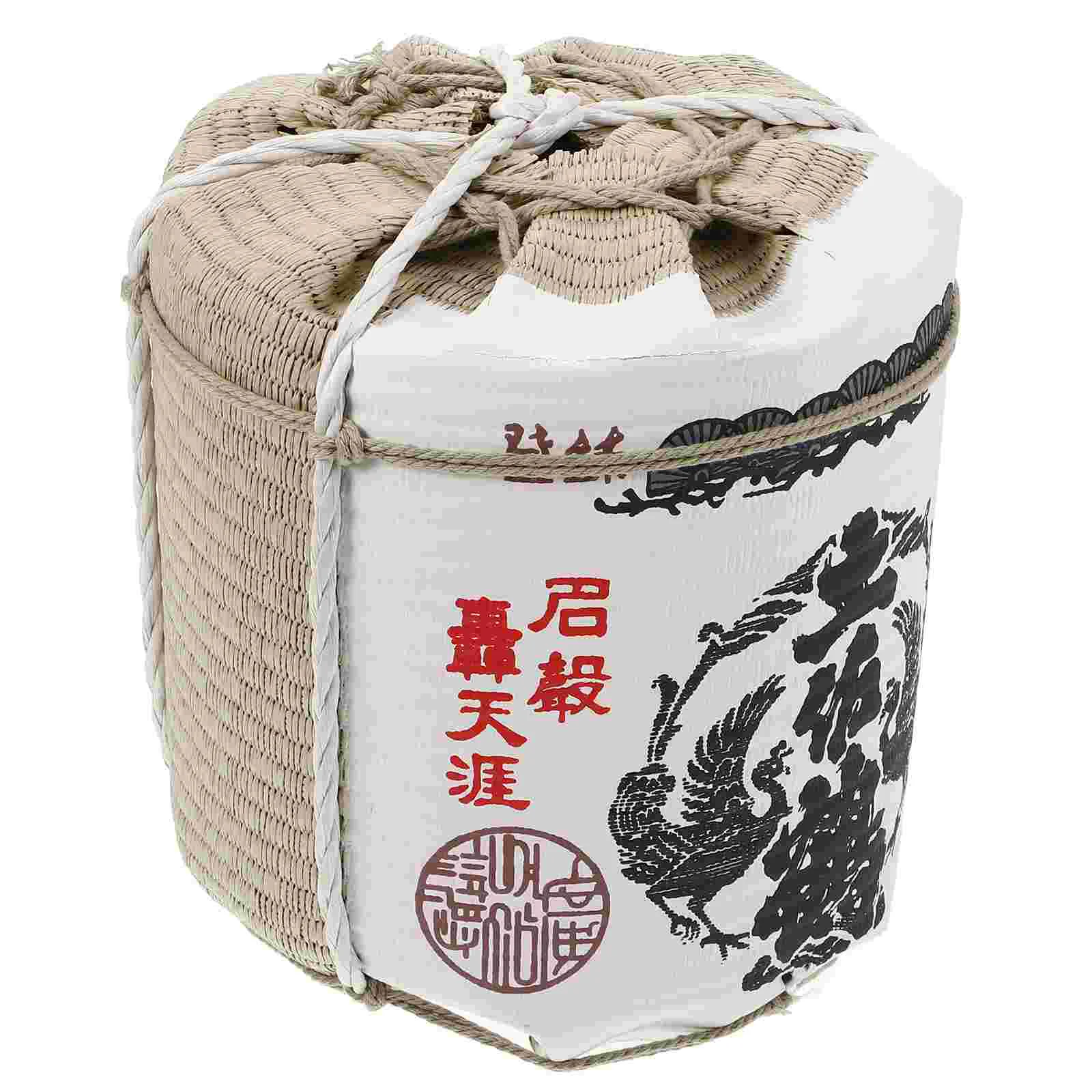 Japoński Beczka Sake Dekoracje Zewnętrzne Ozdoba Pianka Model Restauracji Styl