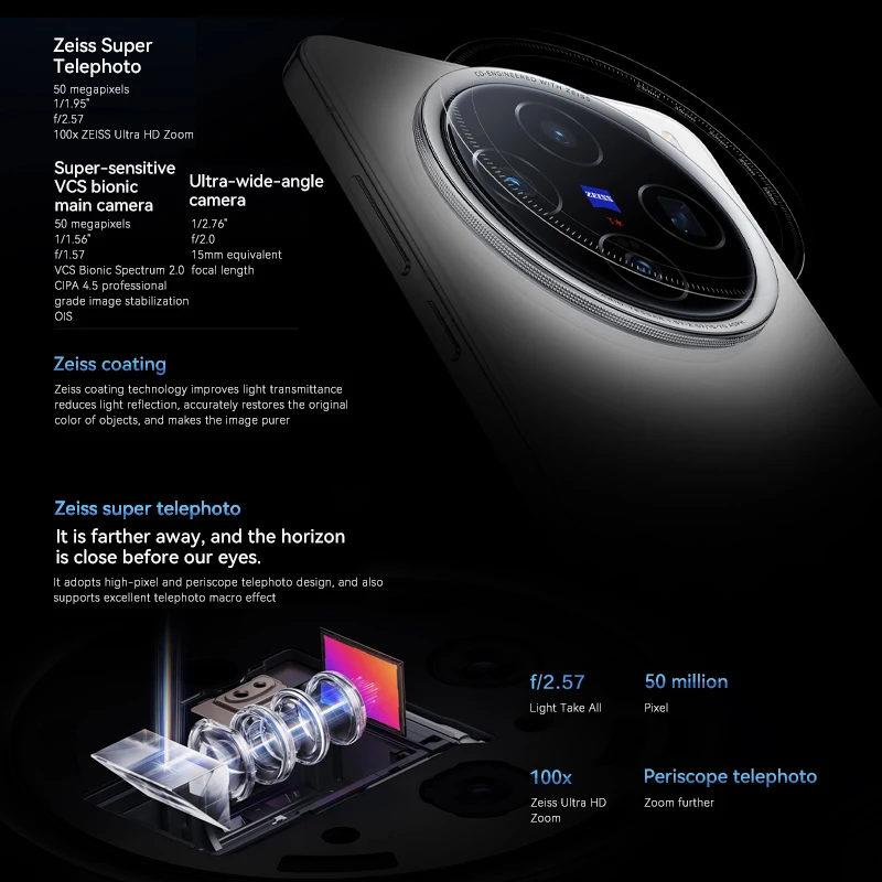 Оригинальный смартфон VIVO X200 5G размер 9400 50 МП задняя камера 6 67 дюйма 120 Гц AMOLED 90 Вт