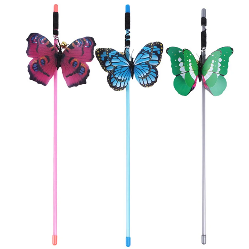 

3PCS Butterflies Bell Cat Teaser Cat Cat Interactive Supplies