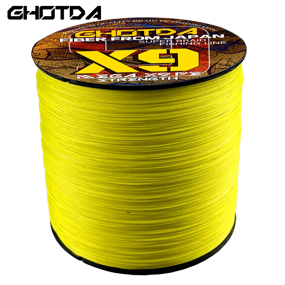 

GHOTDA 9 Strands 1000m Braided Fishing Line PE Strong 9 Strands Multifilament Fishing Line Carp Fishing Saltwater 20LB-100LB