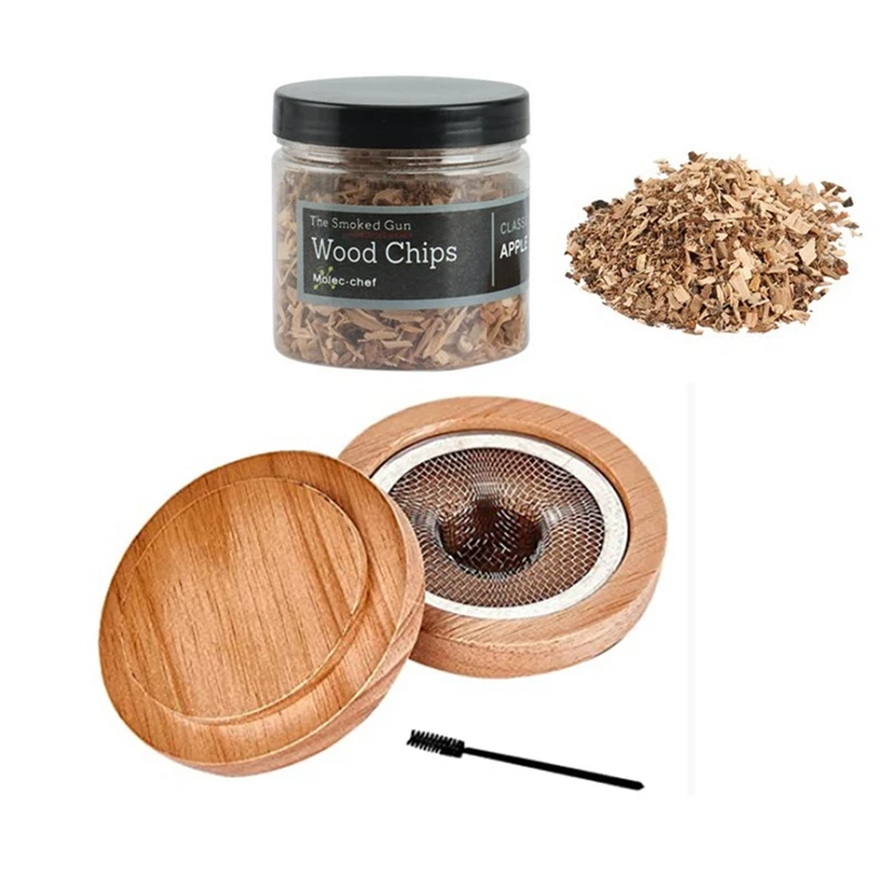 

Коктейльные курильщики с деревянной стружкой/инфузированные коктейли, вино, виски, мясо, сушеные фрукты, солевые коктейли комплект для рику...