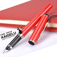 mms kaigelu 353 fountain iridium pen classic style redgreenblack silver clip medium nib writing fashion business gift student