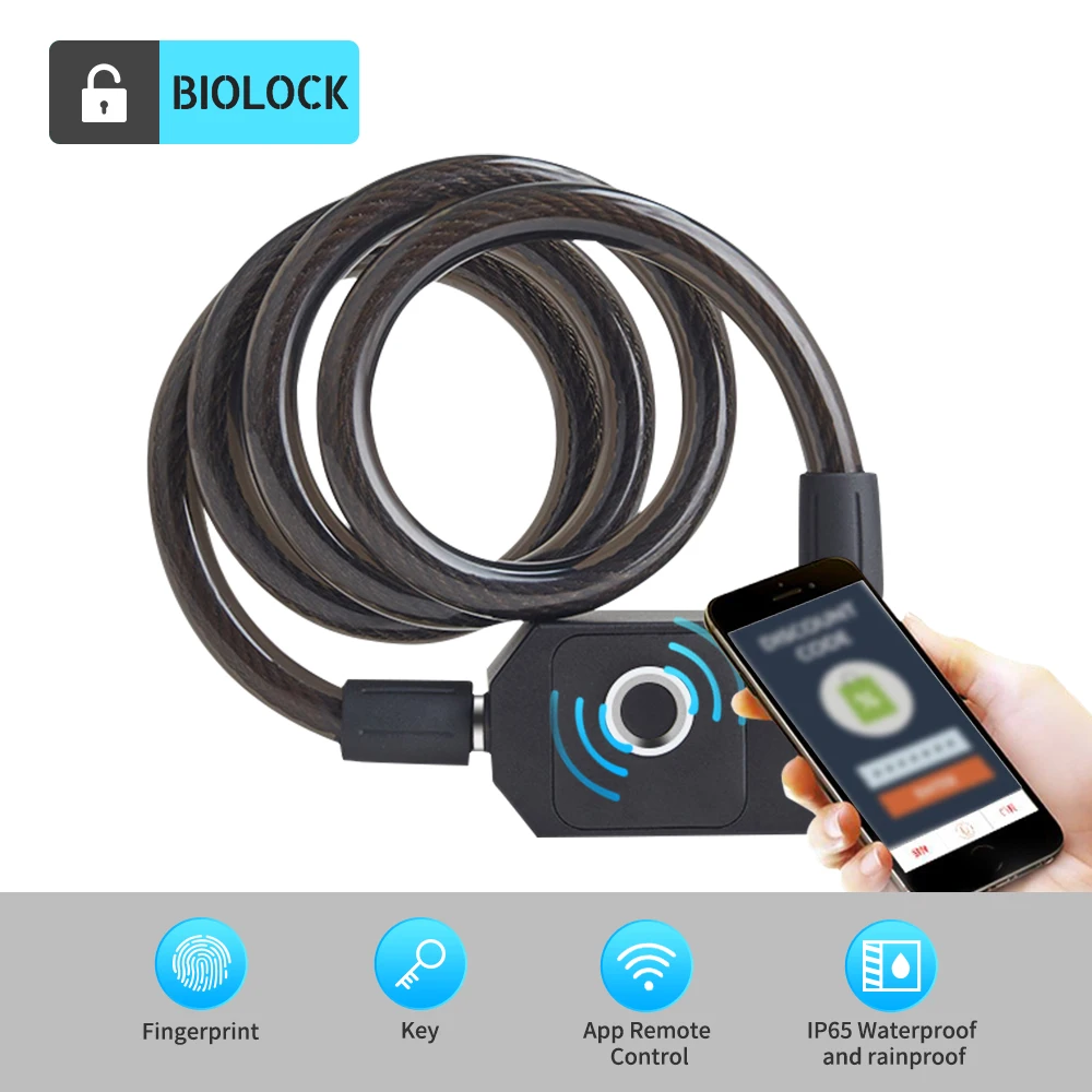 

Stainless-steel Lock Chain Smart Anti-theft Lock Fingerprint Unlock Anti-theft Waterproof Stainless Steel Chain