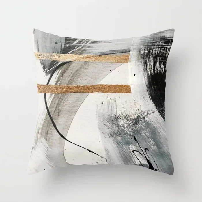 

Abstract Oil Painting Cushion Cover Home Decorative Pillowcase Cojines Decorativos Para Sofá