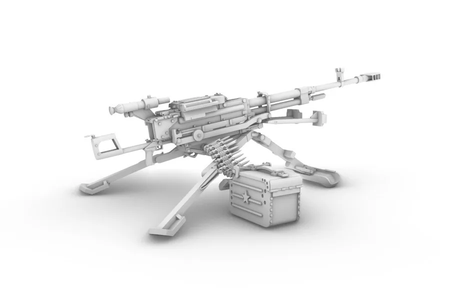 Модель 1/35, модель российского корда «Rock», тяжелый пулемет, Модель набора