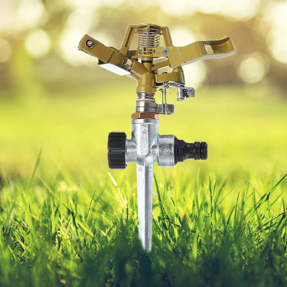 

Домашний автоматический садовый спринклер, регулируемый практичный распылитель для полива, большая площадь покрытия для двора, газона