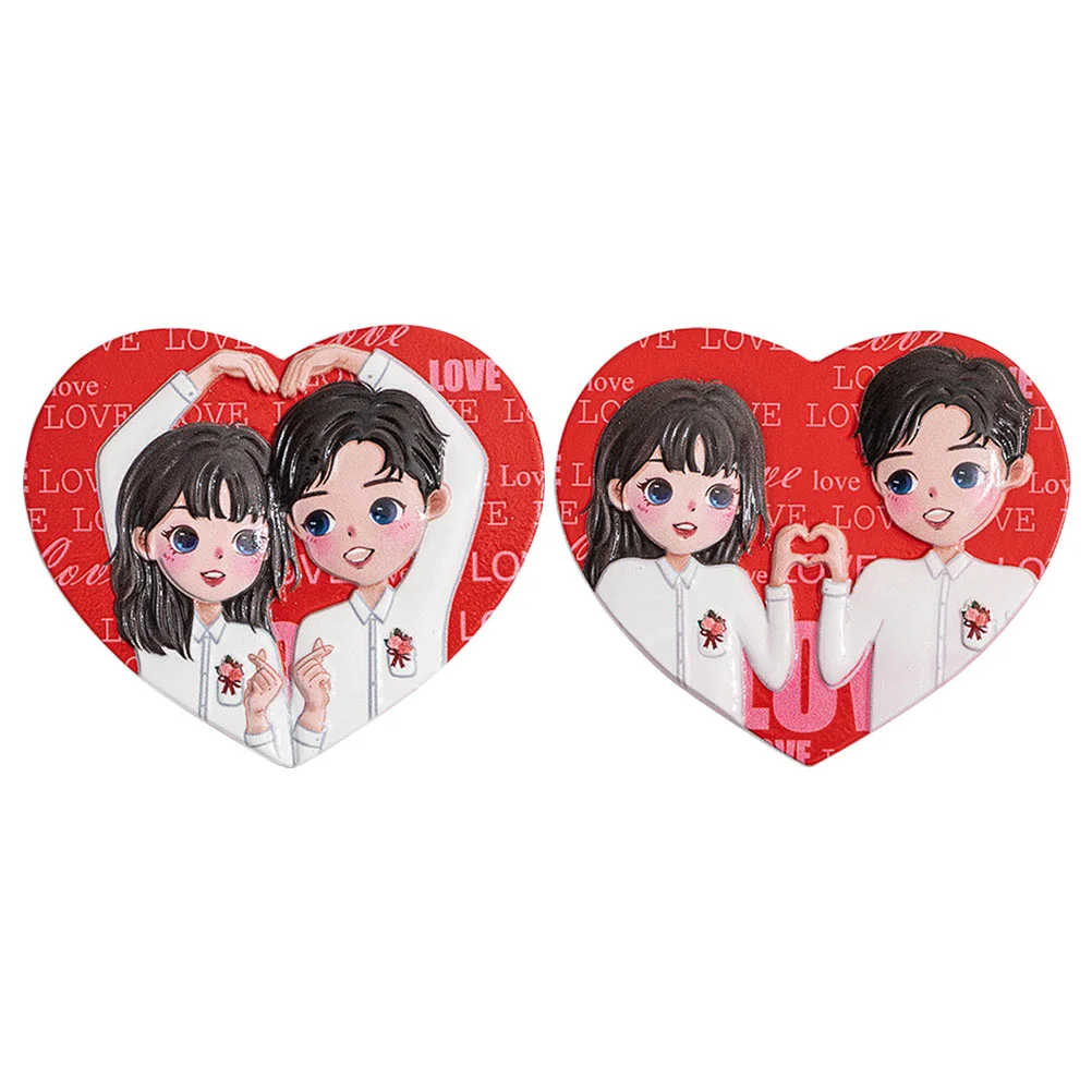 

Magnet Fridge Refrigerator Stickerresin Valentine Couple Day S Decorative Magnets Whiteboard Board Decor Blackboard Lovely