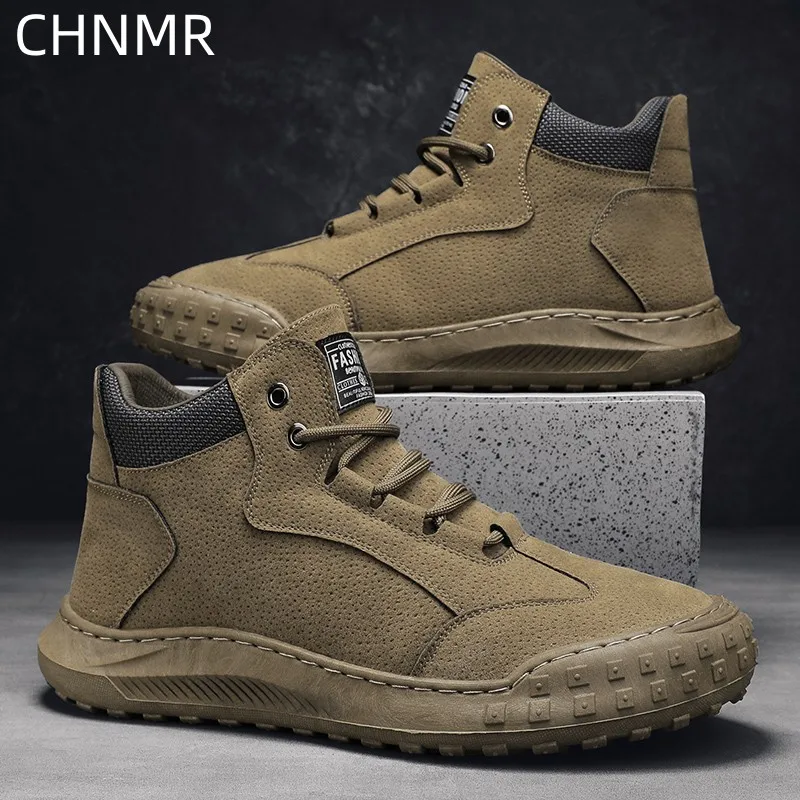 

New Men's Casual Shoes High Top Shoes Four Seasons Comfortable Fashion Outdoor Trend Versatile Wear-resistant Labor Insurance