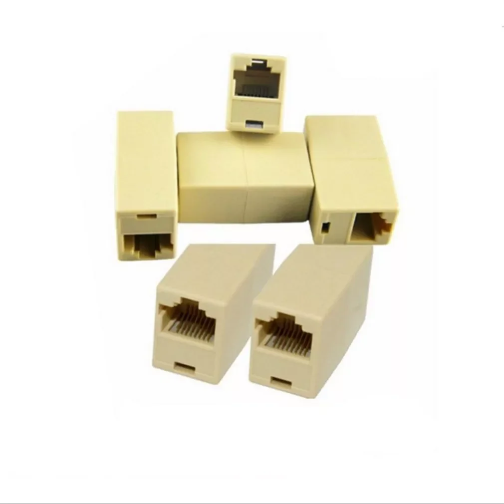 

2023New RJ45 Network Cable Connector Network Ethernet Dual Straight Head Lan Cable Joiner Coupler
