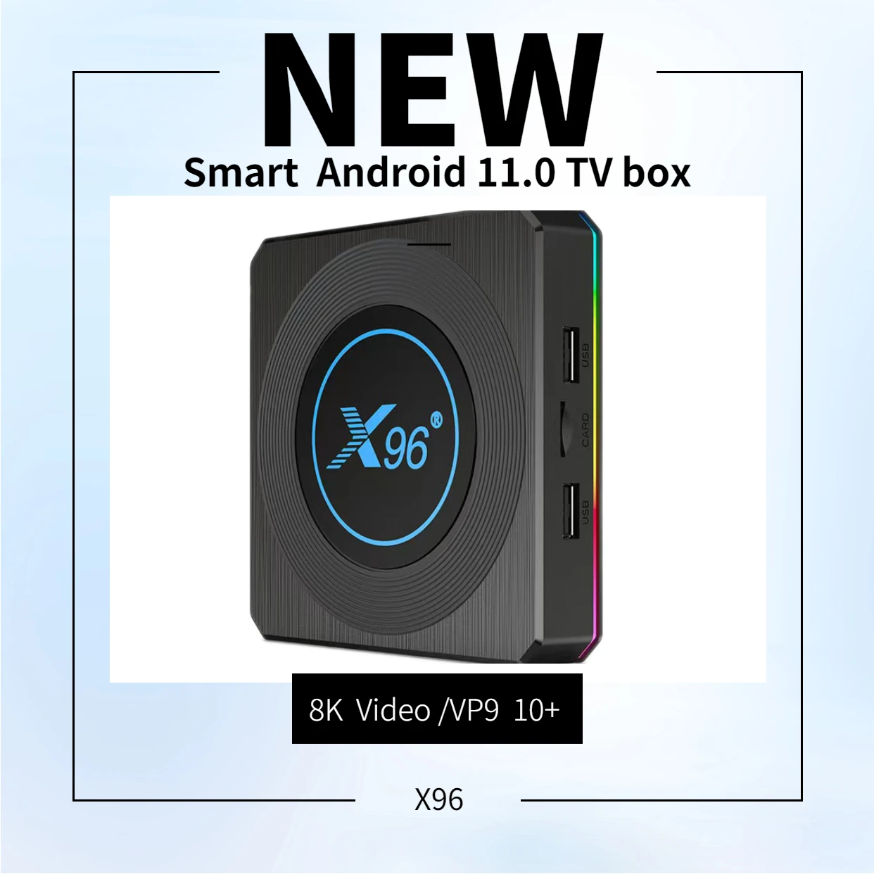 

2022 android 11.0 TV BOX Amlogic S905X4 8K Dual Wifi BT 4.1 VP9 AV1 Media player Fast tv Set top box X96 X4