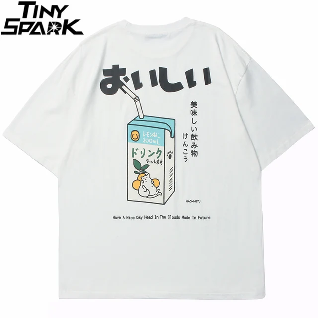 Men Japanese Kanji Letter Drink T-Shirt 3