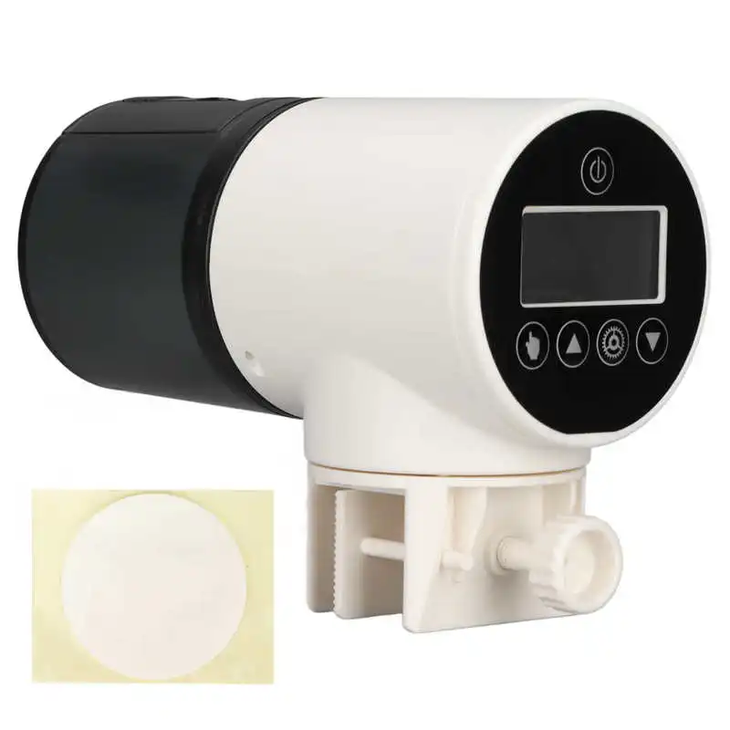 

Fish Food Dispenser Bracket Fixed Timing Large Capacity Automatic Fish Feeder Safe Support Manual Feeding for Aquarium