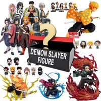 hot demon slayer kimetsu yaiba mystery box figure blind box anime best gift for animer nezuko zenitsu figure lucky box