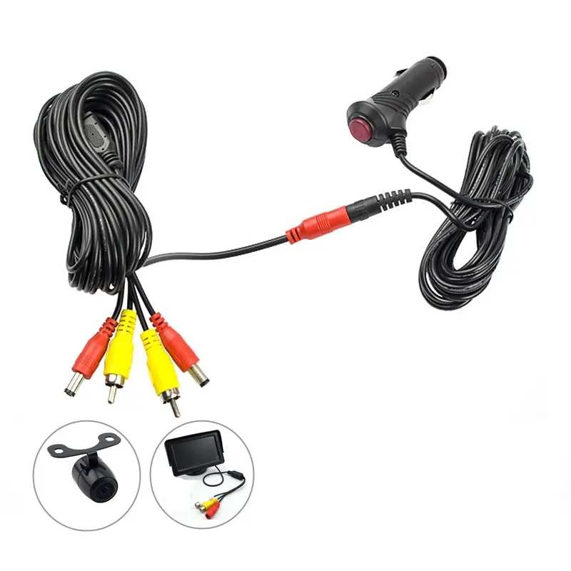 

REARMASTER® 12V/24V Cigarette Lighter Power Supply Kit for Car Rear View Camera and Monitor with RCA Connection