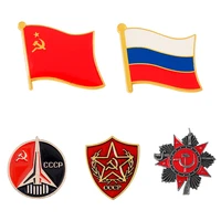 retro ussr symbol enamel pin russian icon badge red star sickle hammer soviet cccp brooch bag hat clothes lapel pin jewelry gift