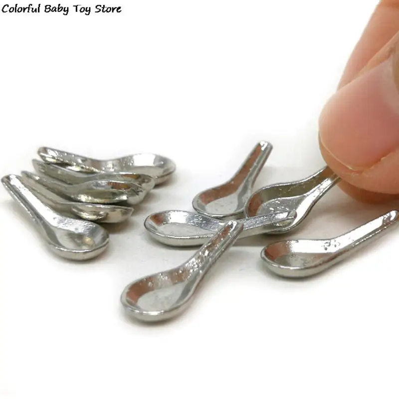 Fork Knife Soup Spoon Tableware Simulation Kitchen Food Furniture Toys Dollhouse Miniature Accessories 1:12