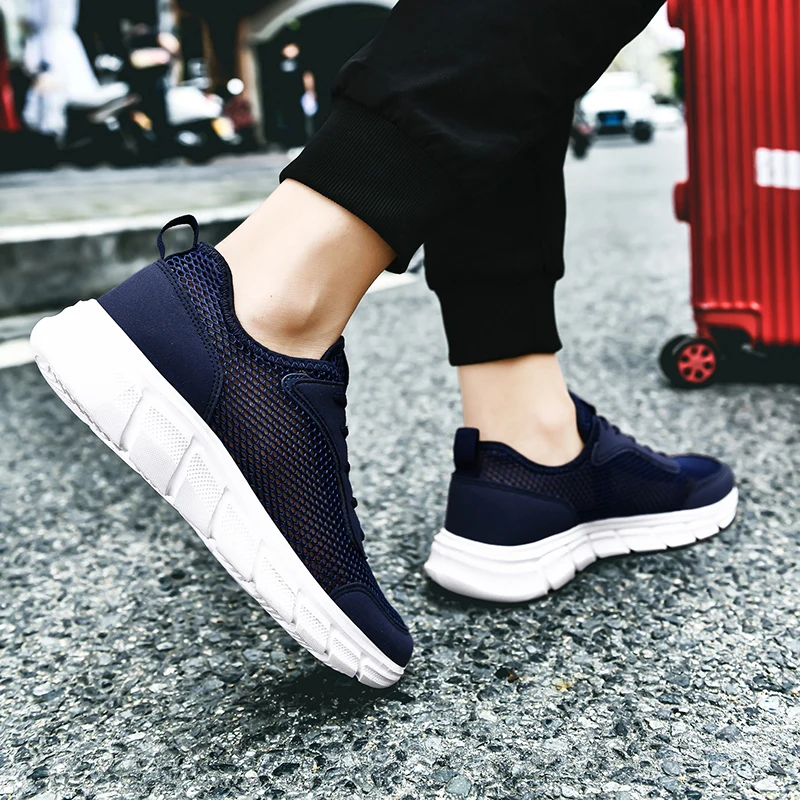 Men Sneakers Summer Fashion Sports Shoes Mesh Casual Walking Shoes Cool Breathable Zapatillas