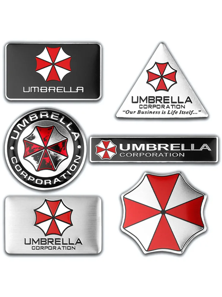 

1pcs Car Styling 3D Aluminum Alloy Umbrella Corporation Emblem Sticker Decals for BMW Audi Toyota Peugeot Suzuki Citroen Skoda