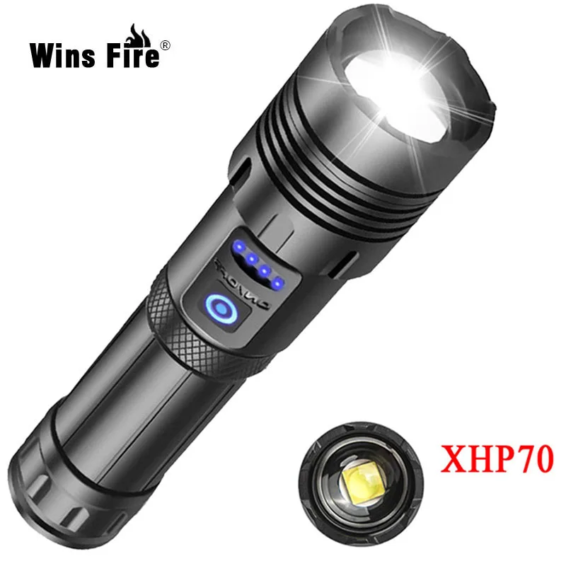 

XHP70 COB Powerful Led Flashlight Zoomable Glare Super Torch High Power USB Rechargeable Flash Light Tactical Hunting Lantern