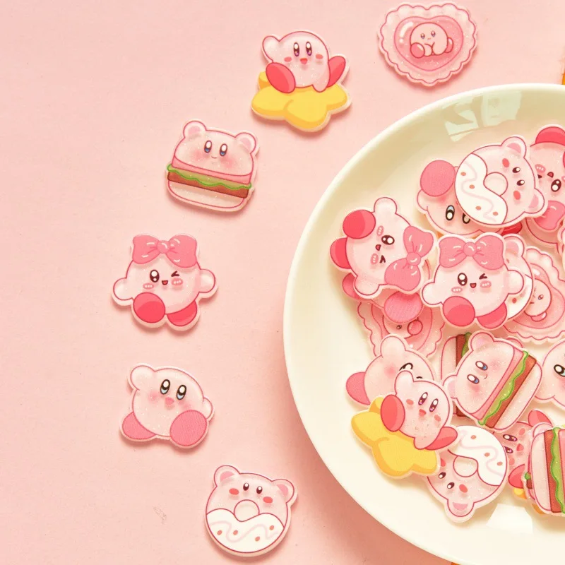 

10Pcs/set Game Star Kirby Acrylic Pendant Mobile Phone Chain Hanging Chain Patch Diy Refrigerator Computer Casing Accessories