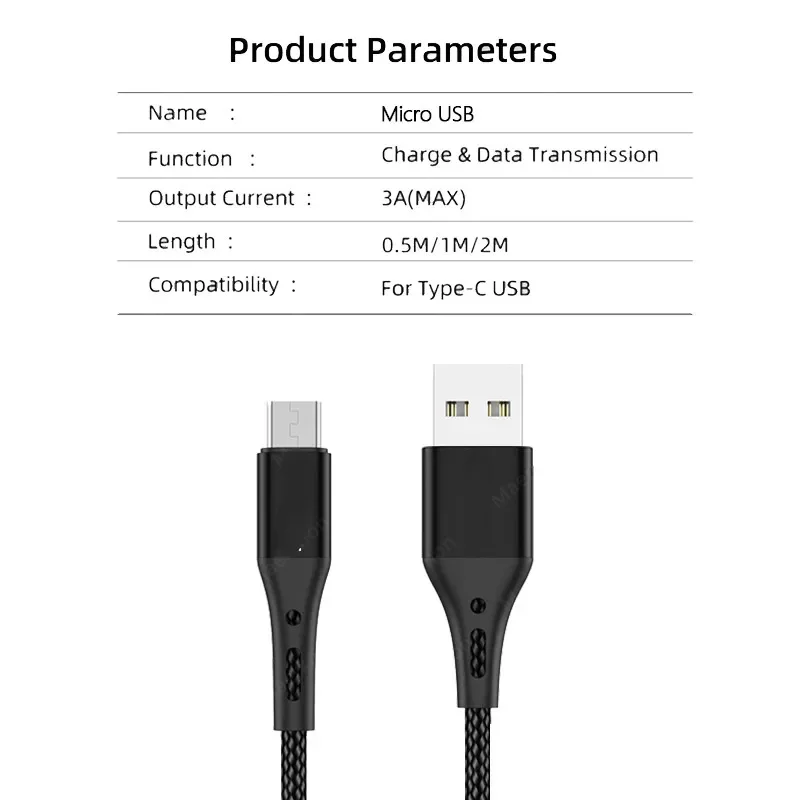 Фото 3 А кабели microUSB/5 А Тип C Быстрая зарядка P40 Redmi для мобильных телефонов Android зарядное устройство Micro USB №5